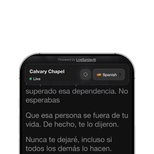 Real-Time Captions for Worship Services 